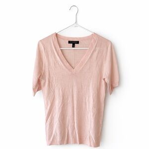 Banana Republic Light Pink Merino V-Neck Tee